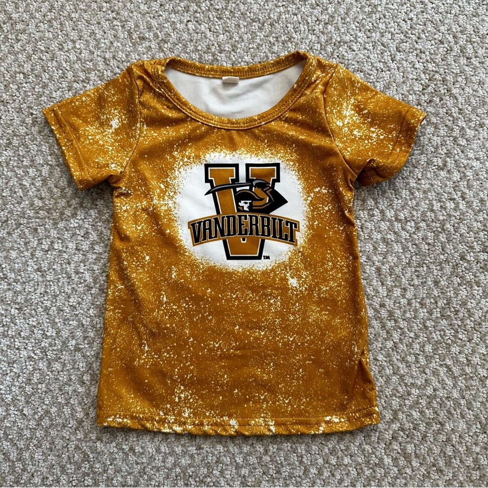 Kids Vanderbilt Gold Short Sleeve Tee Size 12-18 Months